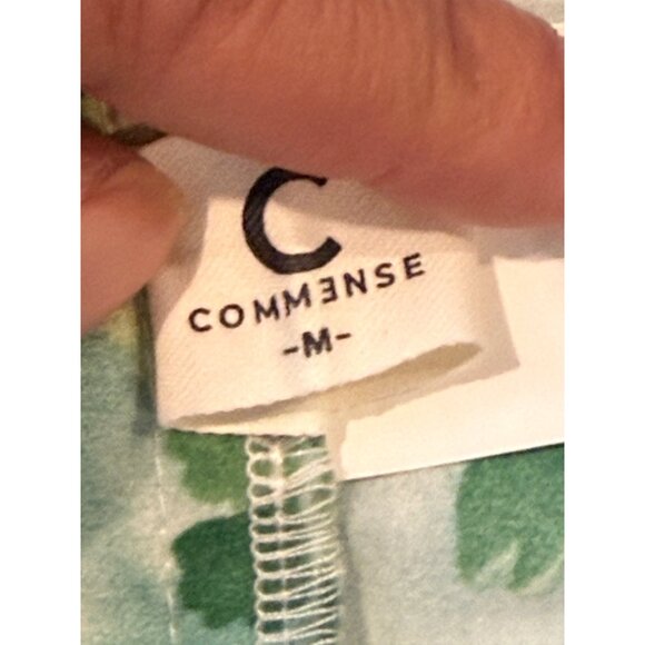 Commense Floral High-Waisted Wide Leg Pants Green & Yellow Floral Women’s Sz.M - Picture 3 of 5